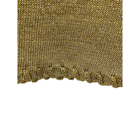 Cult Gaia X Gap Metallic Gold Knit Wide-Leg Pull On Pants Medium NWT - Picture 5 of 8